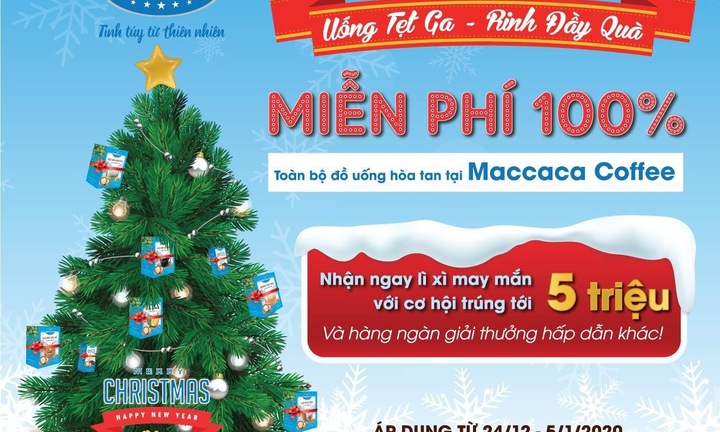 Maccaca Coffee khuyến mãi “khủng” - Uống tẹt ga, rinh đầy quà 