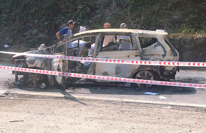 Vụ 2 người chết trong ô tô bốc cháy: Nạn nhân là vợ chồng