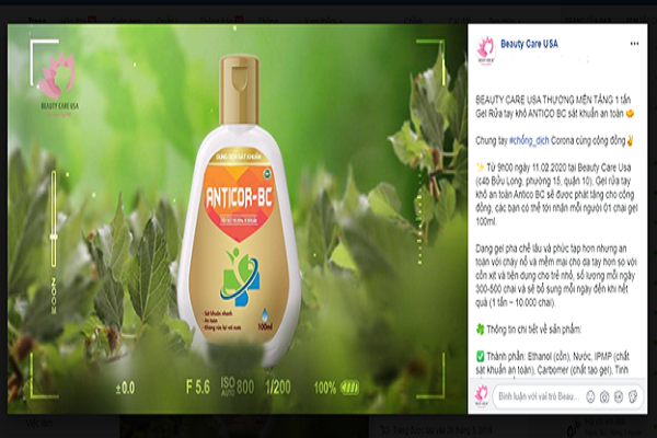 Công ty Beauty Care Usa phát miễn phí khẩu trang và nước rửa tay khô