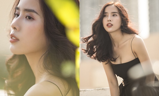 Ảnh chụp cận mặt thể hiện nhan sắc không tỳ vết của nữ diễn viên Bella Mai