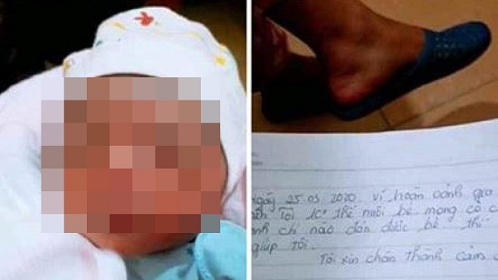 Hòa Bình: Bé sơ sinh bị bỏ rơi cùng lời nhắn và phong bì tiền