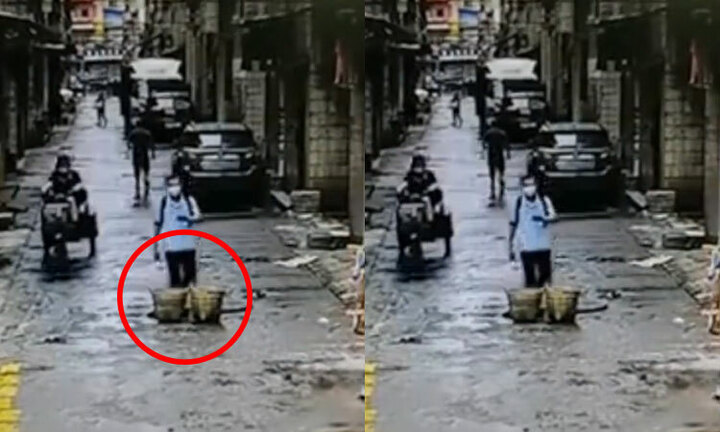 Video: Mải chơi điện thoại, nam thanh niên rơi xuống cống