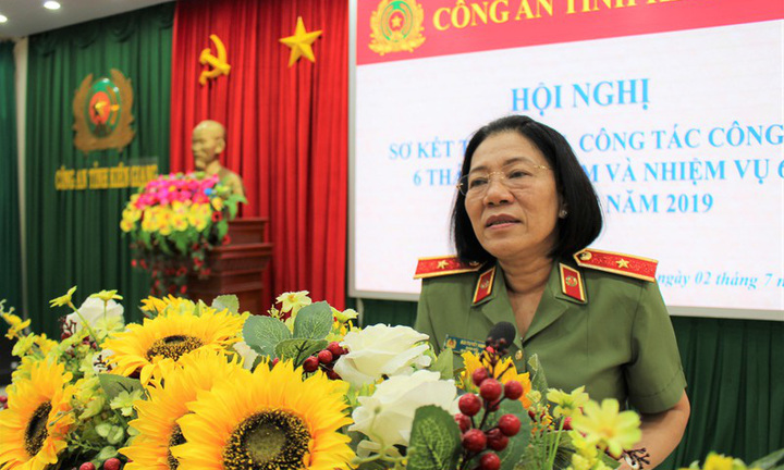 Nữ Thiếu tướng Công an đầu tiên Bùi Tuyết Minh thôi làm Giám đốc Công an tỉnh Kiên Giang