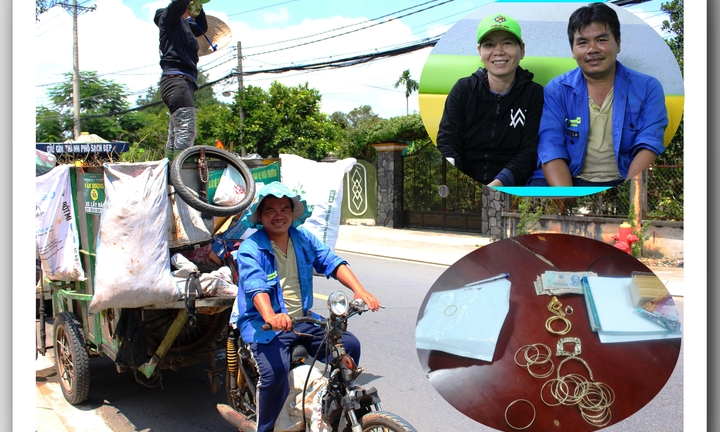 Vợ chồng thu gom rác thấy nhẹ lòng khi trả lại vàng, tiền cho khổ chủ