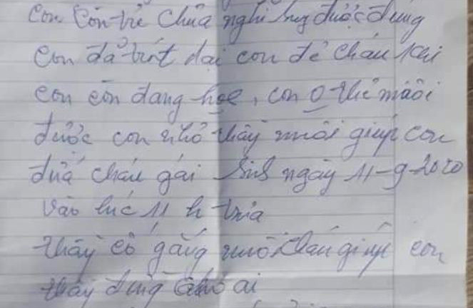 Vụ bé gái sơ sinh bị bỏ rơi trước cổng đền ở Hải Dương: Lá thư của nữ sinh viết gì?