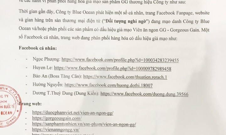 Cảnh báo sản phẩm Viên ăn ngon GG – Gorgeous Gain bị giả mạo tràn ngập trên các website và sàn thương mại điện tử