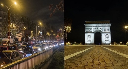 Dịch COVID-19: Hình ảnh nước Pháp từ tắc nghẽn đến vắng lặng vì lệnh phong tỏa thứ 2