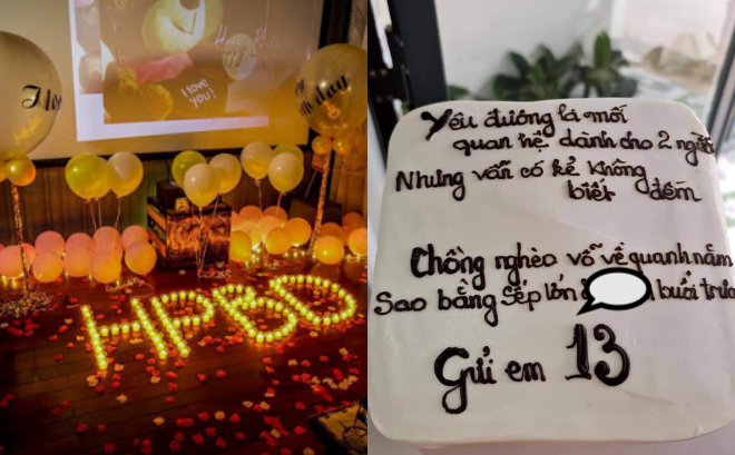 Chồng tổ chức sinh nhật cho Tuesday, vợ gửi món quà