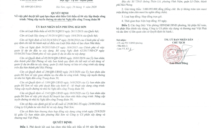 Hải Phòng: Công ty Việt Phát có đang gian lận đấu thầu?