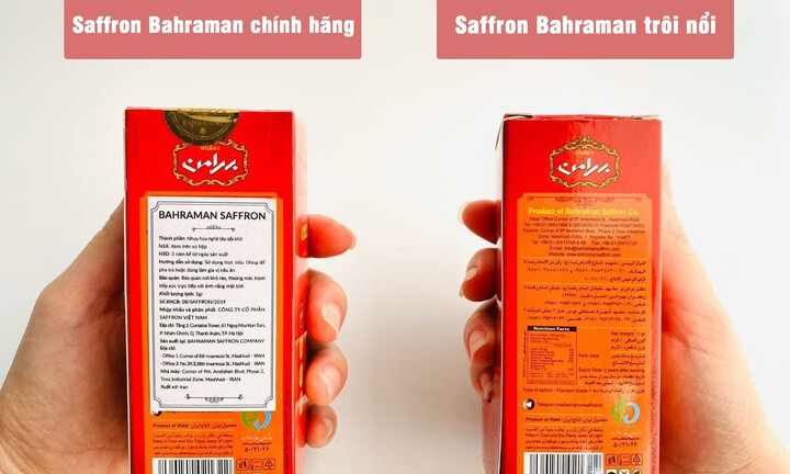 Saffron Bahraman chính hãng khác loại trôi nổi như thế nào?