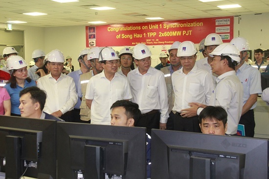 Hòa đồng bộ Tổ máy số 1 Nhà máy nhiệt điện Sông Hậu 1 vào hệ thống điện quốc gia 500kV