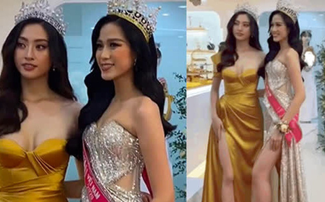 Tân hoa hậu Đỗ Thị Hà khoe chân dài miên man đọ sắc cùng Lương Thùy Linh, thân hình gầy gò gây chú ý