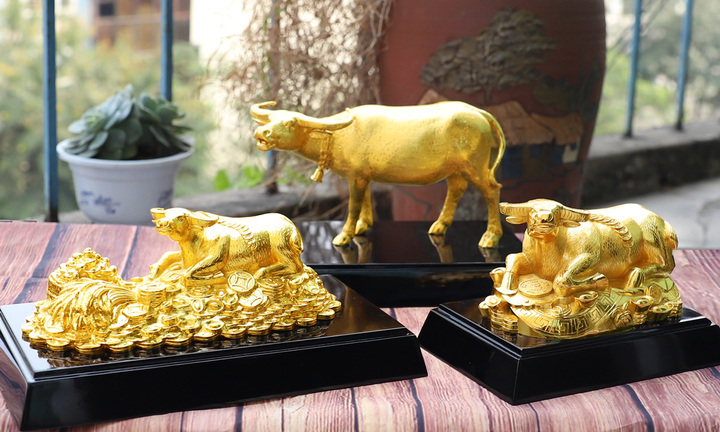 Kỳ công quy trình chế tác trâu vàng Tết Tân Sửu
