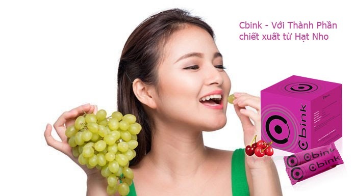 CBINK với thành phần chiết xuất từ hạt nho với công dụng giúp chống lão hoá siêu đẳng và giúp tăng vòng 1 tự nhiên