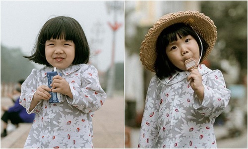 Bé gái 3 tuổi gây thương nhớ với bộ ảnh