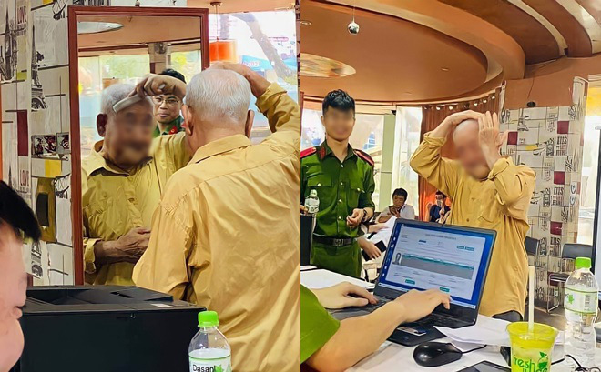 Cụ ông chỉn chu vuốt tóc, chải đầu đi làm căn cước khiến tất cả phải bật cười vì quá đáng yêu