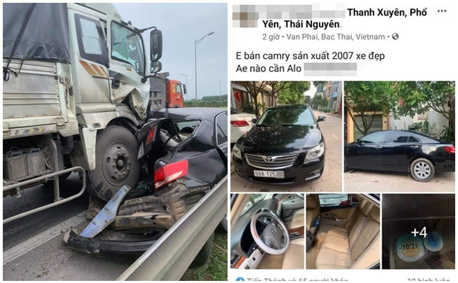 Vừa đăng tải bán xe Camry, chủ xe đã gặp tai nạn kinh hoàng chỉ sau vài tiếng