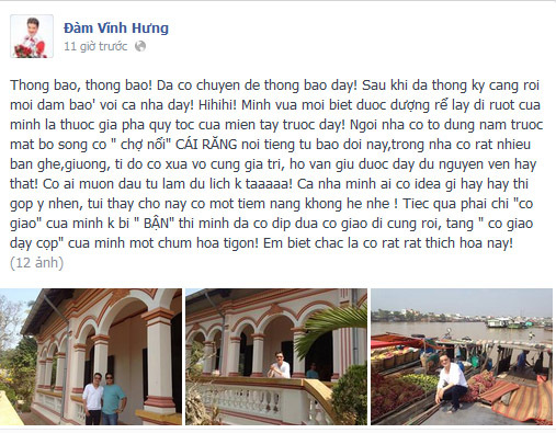 Facebook sao 24h: Mr Đàm muốn tặng hoa Tigon cho 