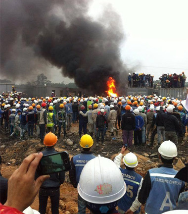 Hỗn chiến kinh hoàng ở nhà máy Samsung qua lời kể của nạn nhân