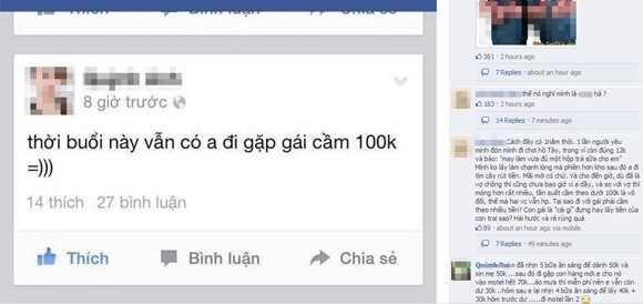 Bức xúc với cô gái “chê 100 nghìn đồng”