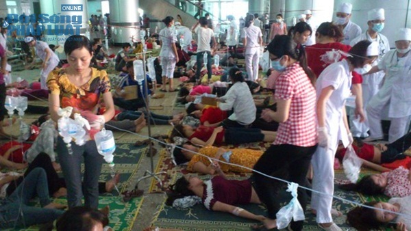 Thanh Hóa: Hàng trăm công nhân lại tiếp tục bị ngất xỉu