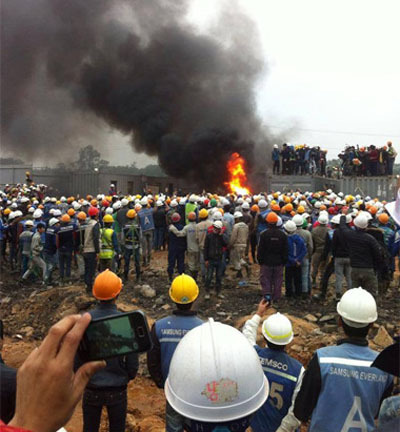 Vụ nhà máy Samsung Thái Nguyên: Bảo vệ 