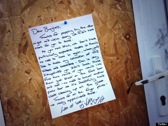 Kỳ lạ bức thư gửi lời cảm ơn… kẻ trộm