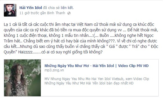 Hải Yến bức xúc vì bị The Voice