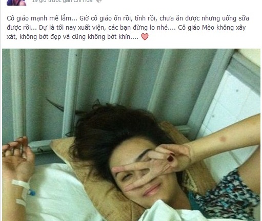 Hình ảnh mới nhất của siêu mẫu Hoàng Yến sau tai nạn lật xe