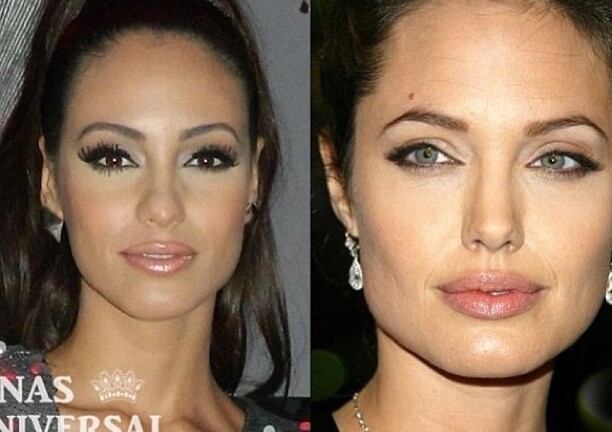 Ngỡ ngàng Hoa hậu Hoàn vũ Puerto Rico giống hệt Angelina Jolie