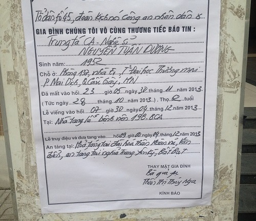 Toàn cảnh đám tang nghệ sĩ Tuấn Dương