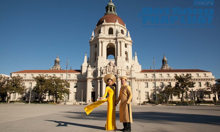 Ngọc Quyên diện áo dài cưới theo kiểu truyền thống