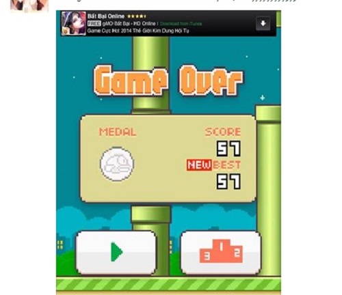 Facebook sao 24h: Á hậu Tú Anh cũng thích mê Flappy Bird