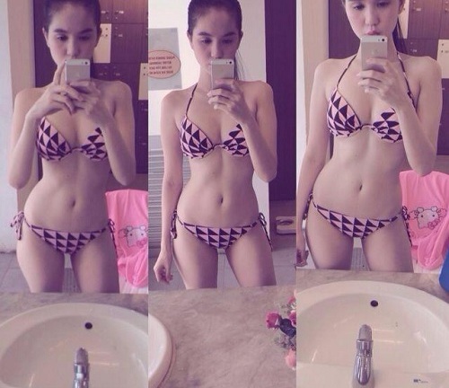 Ngọc Trinh khoe dáng với bikini, Andrea Aybar thoải mái ăn mỳ gói