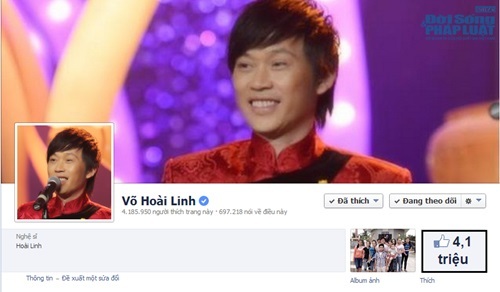 Top 10 fanpage triệu lượt like của sao Việt