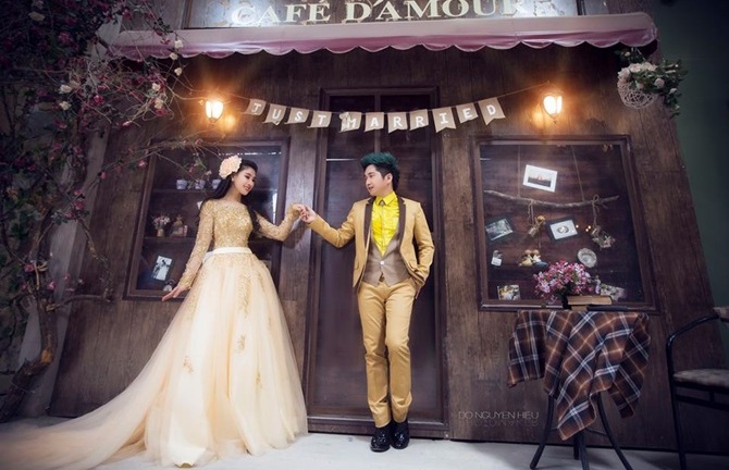 Ảnh cưới lãng mạn của DJ Oxy và ca sĩ Bằng Cường