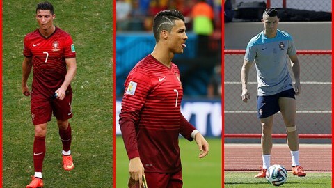 Ronaldo ăn đứt Messi ở khoản đổi kiểu tóc tại World Cup 2014