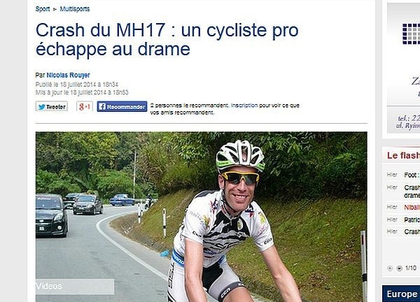 Tay đua thoát chết kỳ diệu trong 2 chuyến bay MH17 và MH370