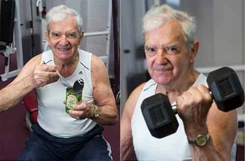 Kinh ngạc cụ ông 90 vẫn tập thể dục như thanh niên