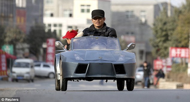 Ngắm “siêu xe” Lamborghini tự chế của nông dân Trung Quốc