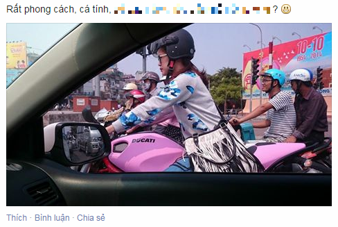 Sốt với ảnh gái xinh cưỡi xế khủng trên đường 