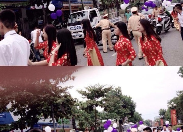 Không đội mũ bảo hiểm, cả đoàn xe SH đi ăn hỏi bị CSGT giữ lại