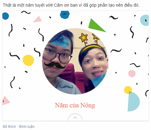 Cư dân mạng thích thú với ứng dụng “Một năm nhìn lại” trên facebook