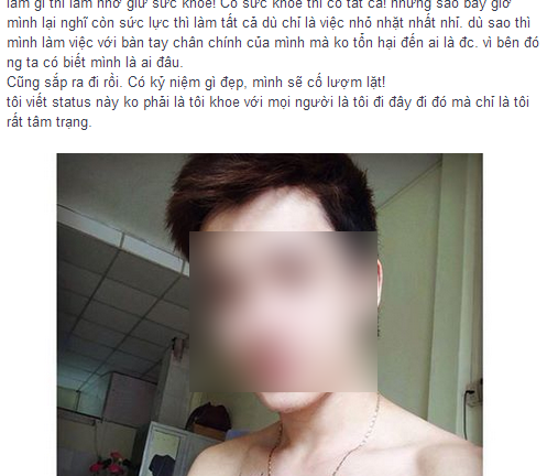 Chàng trai khoe 