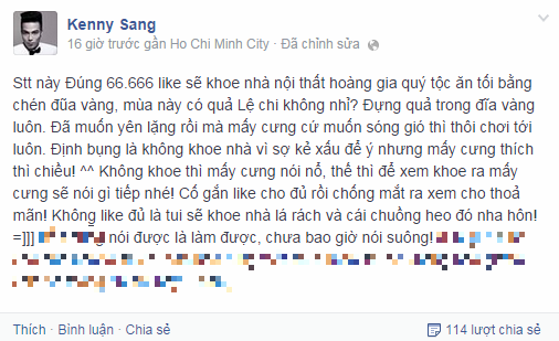 Kenny Sang: Sẽ khoe nhà nội thất hoàng gia quý tộc