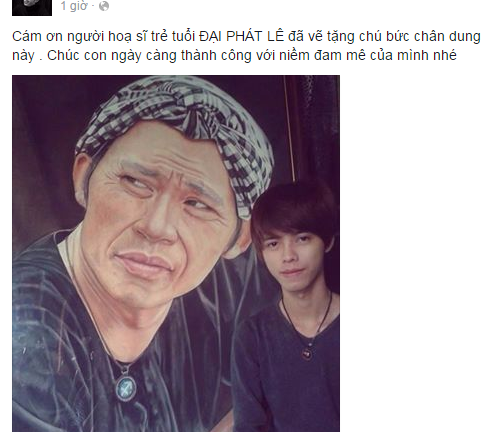 9X Củ Chi mất 23 ngày vẽ danh hài Hoài Linh gây sốt