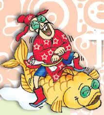 Hình ảnh hài hước ông Công, ông Táo chầu trời