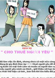 Dân mạng xôn xao về dịch vụ thuê người yêu đi chơi Tết