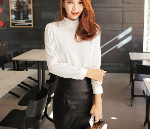 Phối đồ sơ mi trắng cực đẹp chào xuân 2015