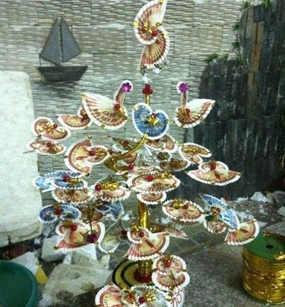 Độc đáo cây tiền bày Tết Giáp Ngọ